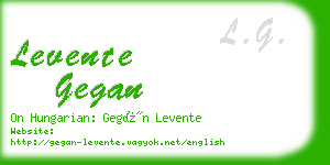 levente gegan business card